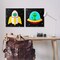 Stupell Industries Pixel Alien Spaceships 2pc Canvas Wall Art Set Design by June Erica Vess